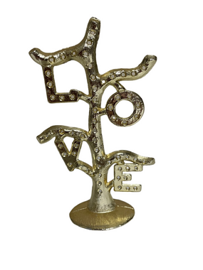 Vintage Torino Gold Colour Earring Tree Love Stand
